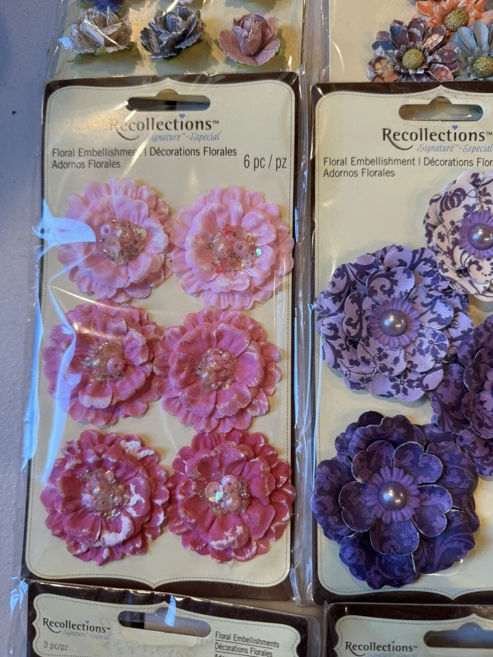 Paquete de adornos florales recuerdos. Lote de 11 paquetes. ¡NUEVO!! Foto 4 de 4