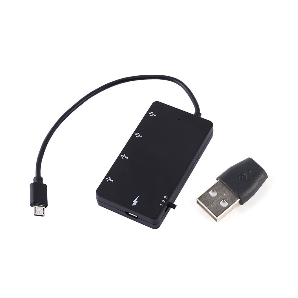 4-Port Micro USB 2.0 OTG Hub Charging Adapter for Smartphones