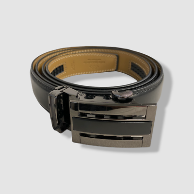 Mio Marino | Men's Twin Sided Ratchet Belt - Deep Charcoal, Size: Adjustable from 28" to 44" Waist