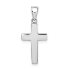 Real 14kt White Gold Cross Pendant