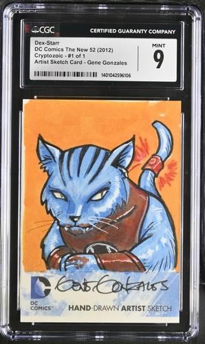 Cryptozoic DC Artist Sketch Card 1/1 - Dex-Starr - Gene Gonzales - CGC 9