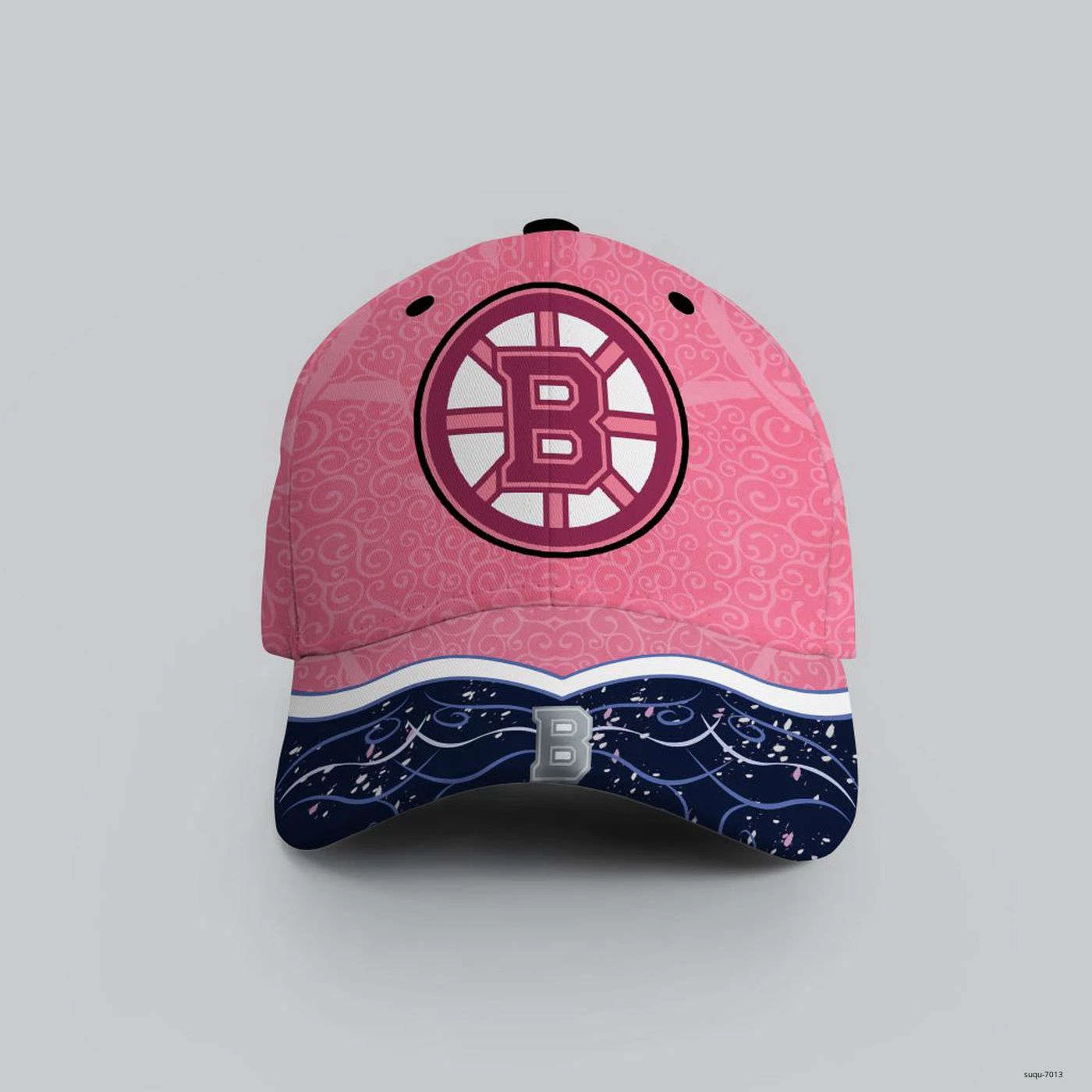 Personalized Boston Bruins Baseball Cap Hockey Fights Against Cancer Gift