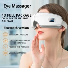 4D Eye Massager Heat Vibration Bluetooth Air Compression Strain Puffiness Relief