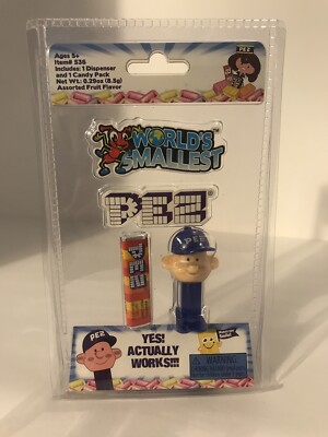 World's Smallest Pez Dispenser mini Pez Boy with Blue Baseball Hat