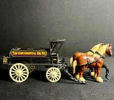 Vintage ERTL, The Continental Oil Co., Horse Drawn Tanker Bank, Diecast
