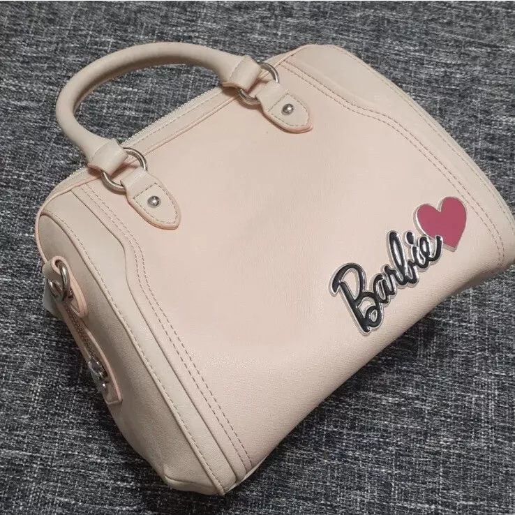 NWT Barbie Logo 2Way Wallet/Purse/Cross Shoulder Bag Light Pinkbeige Woman  Cute