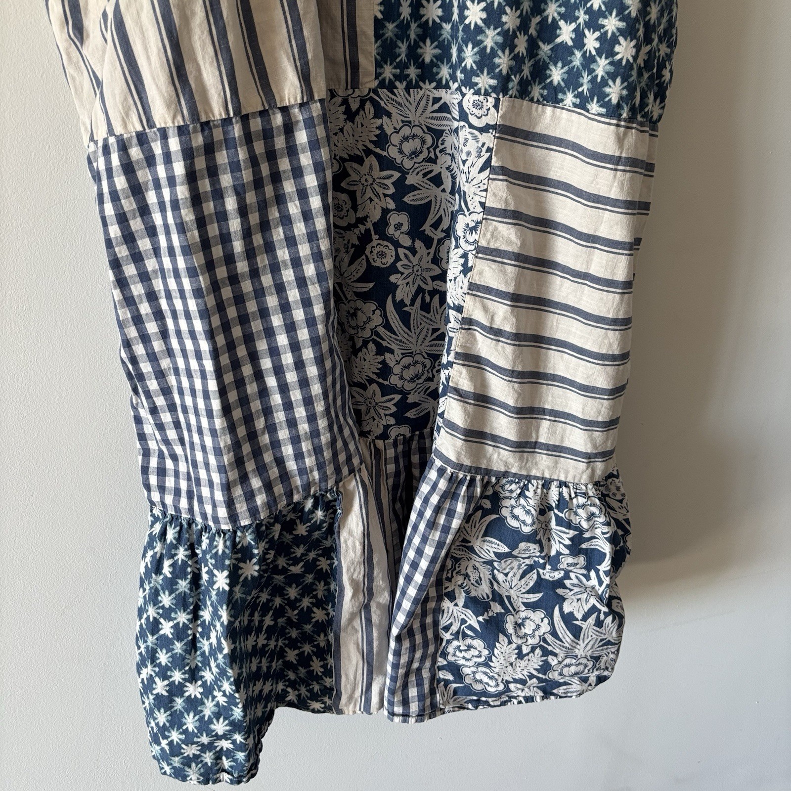 Universal Thread Womens Blue Patchwork Smocked Ma… - image 9