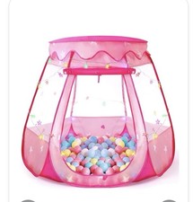 Pop Up Princess Tent with Colorful Star Lights for 1 2 3 Year Old Birthday Gi...