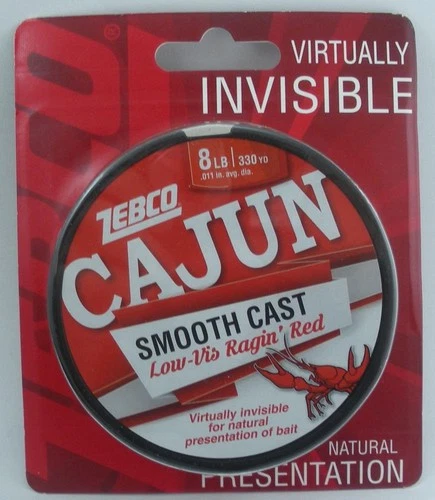 Zebco 2136278 Cajun Red Low Visibility Line 330 Yard spool Spool 8 Lb Test