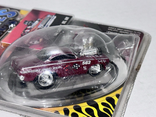 The Original Muscle Machines 1:64 1962 Chevy Bel Air Gasser Funline MOC Maroon - Picture 2 of 14
