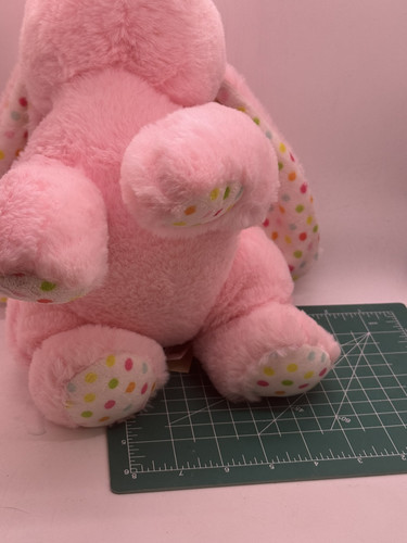 Dan Dee coniglietto pasquale rosa pois orecchie piedi 13" peluche nuovo - Foto 2 di 8