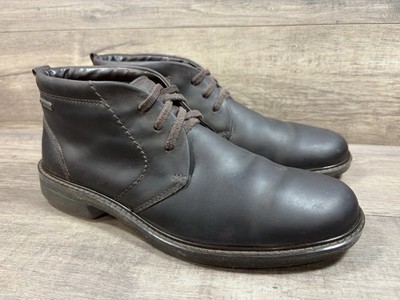 Ecco Chukka GTX Waterproof Boots Brown Soft Leather Mens Size EU 44 US 10 10.5