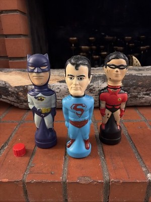 Batman Superman Robin Lot Colgate Palmolive Soaky Adam West 1966 DC Comics