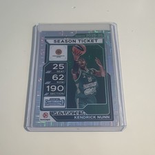 Panini Kendrick Nunn Panathinaikos Season Ticket #2 Contenders EuroLeague