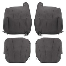 For 99 2000 2001 2002 Chevy Silverado Truck Full Set Cloth Seat Cover Dark Gray