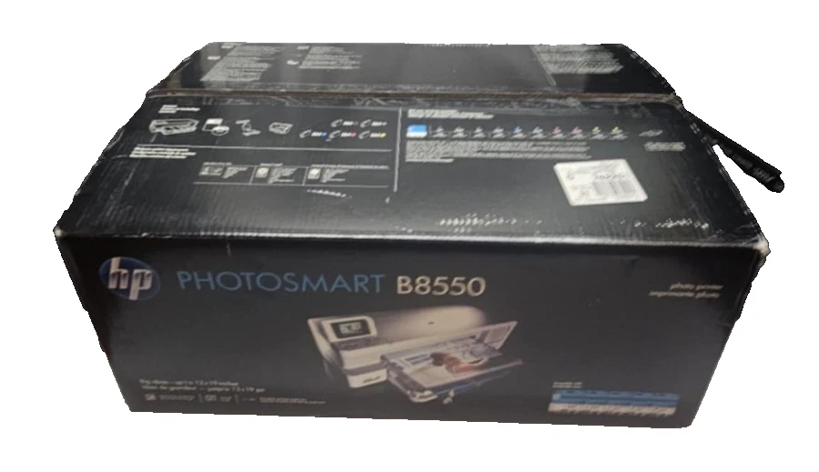 HP Photosmart B8550 Large Digital Format Photo Inkjet Printer - NEW OPEN BOX - Image 4 of 4