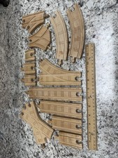 Thomas And Friends Wooden Railway Train Tracks Lot Of 13 Assorted Pieces