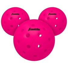 Franklin Sports X-40 Outdoor Pickleballs Pink Precision Drilled Balls