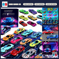 24 Pack Advent Calendar with Play Vehicles for Kids - Christmas Countdown Gift f