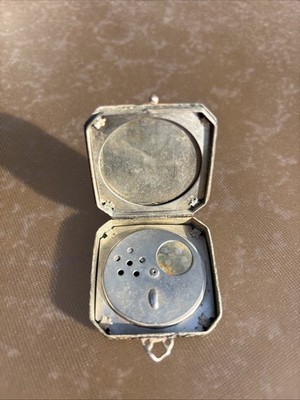 Antique H.F. Barrows Art Deco Watch-Style Powder Compact Locket   Working Sifter
