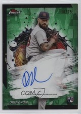 2024 Topps Finest Finest Auto Green Refractor 14/75 Drew Rom #FA-DR Auto 1gs7