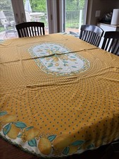 French Country Citron Lemon fruit design tablecloth rectangle 85  X 56  