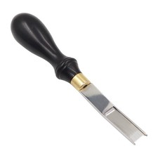 Leather Edge Bevelers, with Polished Ebony Handle, French Wide Mouth Sharp Le...