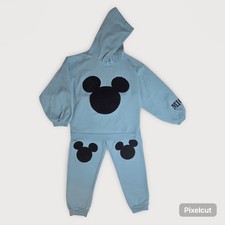 Disney Mickey Mouse Hoodie  Jogger Set - Teal Green Blue - Size 6 Boys Unisex