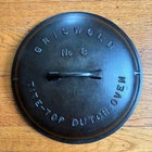 Vintage GRISWOLD #8 Tite-Top Dutch Oven LID ONLY LBL Large Block Logo Cast Iron