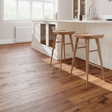 GoodHome Otley Dark Brown Oak Effect Laminate Flooring Plank Structured 1.868mHD