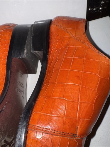 DUCA 'Imperio' Italian Calfskin / Croc & Lizard Embossed Print / Men's 13 - Picture 17 of 24