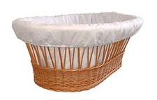 Nestchen Stubenwagen weiß Baumwolle Öko-Tex mit Gummizug 108x62 cm