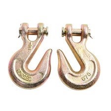 2pcs 12 G70 Clevis Grab Hooks Chain Hook Tie Down Towing Flatbed Truck Trailer