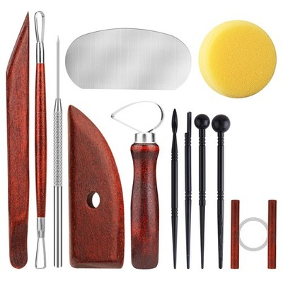 Pottery Tools Kit 12PCS Polymer Clay Tools Set for Sculpting - Perfect