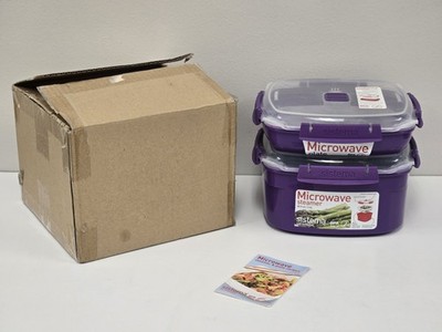 Sistema Microwave Steamer Size Medium 85.5 oz & 29.75 oz Plate Green Brand New