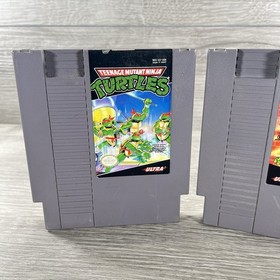 Teenage Mutant Ninja Turtles NES 1 and 2 The Arcade Game Tested Authentic.