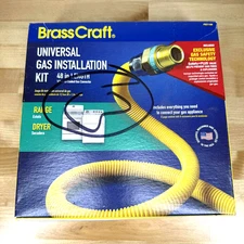 BrassCraft Universal Gas Installation Kit Hose 48 in Length PSC1106 Range/Dryer