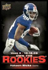 Hakeem Nicks 2009 Upper Deck #RW-6 Own the Rookies New York Giants