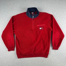 Vintage 90s Tommy Hilfiger Fleece Pullover Me...