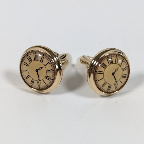 Bundle Of Cufflinks, MIKIMOTO Pearl Islan, Gold Plated Clock Face & More - Picture 4 of 21
