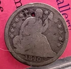 1840 seated liberty half dime