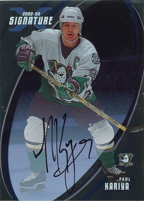 2002-03 Be A Player Signature Series Autographs #101 Paul Kariya SP
