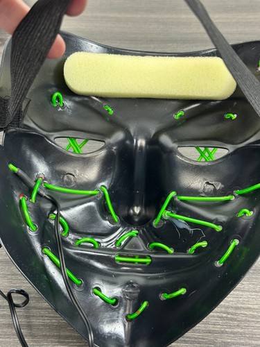 2 Máscaras LED Iluminadas para Clubes de Halloween Disfraz Rave Juegos con disfraces Fiesta Purga 3 Modos - Imagen 16 de 19