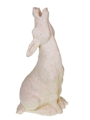 9.5  Donkey Looking Up Mule Horse Figurine Textured Ceramic Ivory