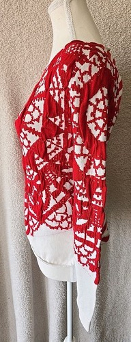 Desigual by Christian Lacroix Women's Size S Red/white Sweater Pullover - Picture 9 of 15