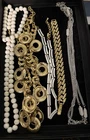 Vintage Monet Signed Large Costume Jewelry Lot Silver Gold Tones Variety