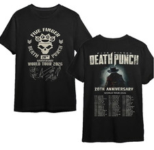 Five Finger Death Punch 20th Anniversary Tour 2026 T shirt full size