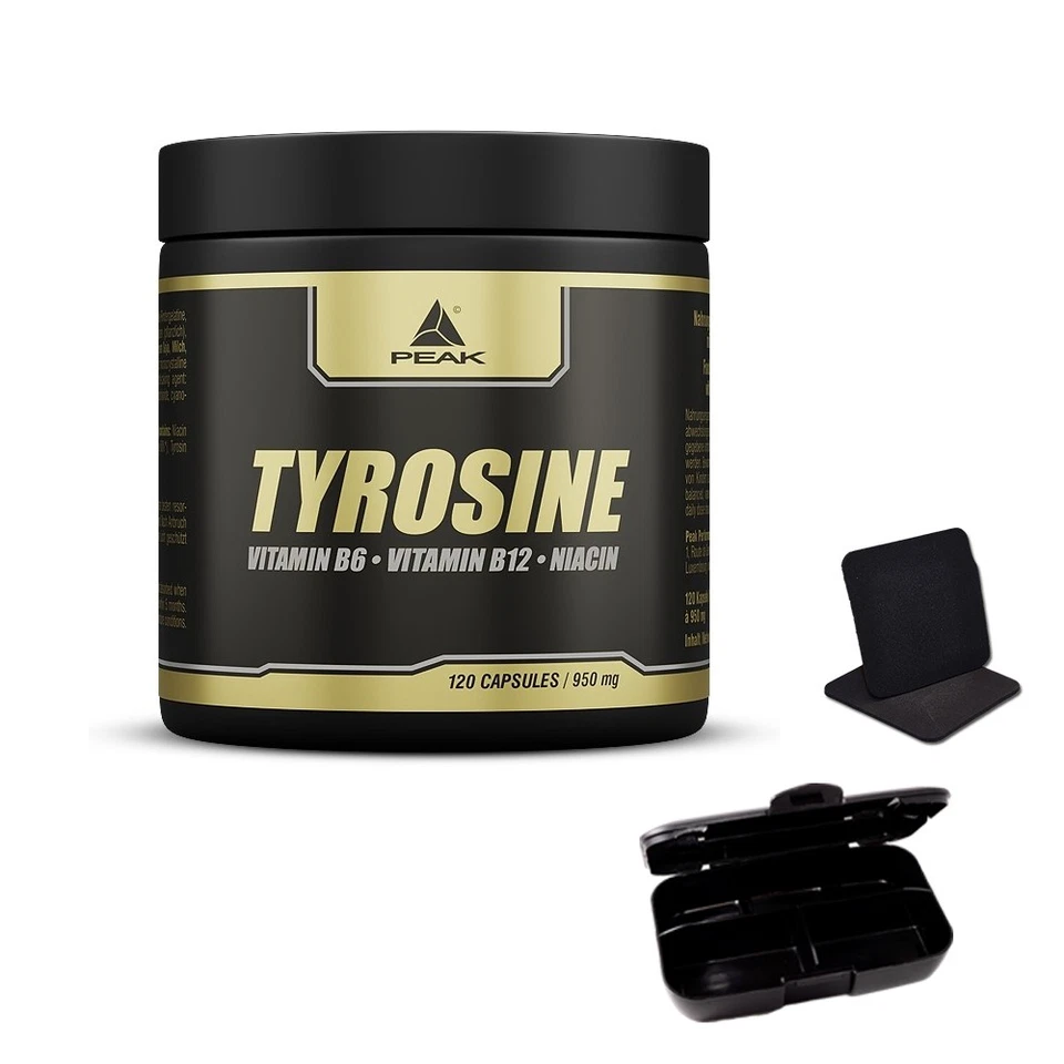 (103,42 EUR/kg) Peak Tyrosine 120 Kapseln Dose Aminosäure + Bonus
