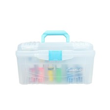 ArtBin 17" Twin-Top Supply Box Portable Art  Craft Organizer Dual Compartments