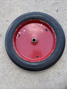 Vintage10” Steel Wheel W/10x1.75 Hard Rubber Tire For Hand Cart/hand Truck/dolly